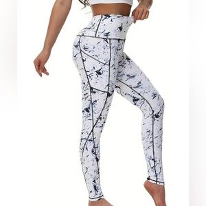 NEW Yoga Pants w/ Splatter Pattern